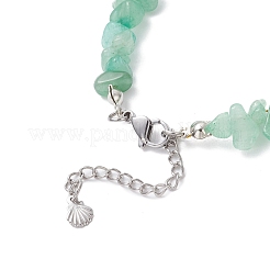 Браслеты с подвесками из натурального зеленого авантюрина для женщин&nbsp;BJEW-JB12296-03