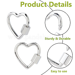 4 шт. латунные подвески-замки с винтовым карабином&nbsp;KK-DC0004-90