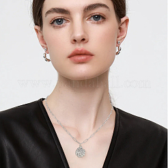 6 шт. ожерелье из нержавеющей стали 304 в виде цепочки-скрепки&nbsp;NJEW-SC0001-57B-P