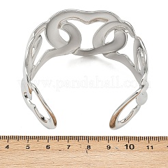 Полые браслеты-манжеты из нержавеющей стали 304 для женщин&nbsp;BJEW-P370-04P