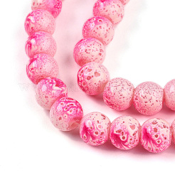 Прозрачная выпечка окрашенные стеклянные бусины нити&nbsp;DGLA-N009-8mm-01