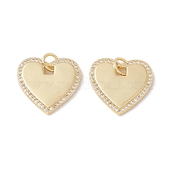 Латунные микропаве прозрачные подвески с фианитом&nbsp;KK-G415-11G