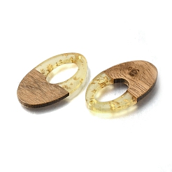 Подвески из прозрачной смолы и ореха&nbsp;RESI-XCP0002-21