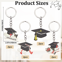 8 шт. 4 стиля акриловые брелки&nbsp;AJEW-SP0001-38