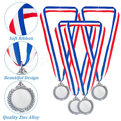 4шт сплав пустой медаль&nbsp;AJEW-FG0002-70P