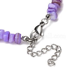 Браслеты на ногу из натуральных окрашенных пресноводных ракушек&nbsp;AJEW-AN00746-03