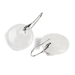 Натуральный кварц кристалл болтающийся серьги&nbsp;EJEW-C119-01P-06