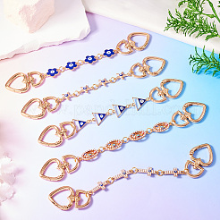 5 шт. 5 стиля цепи из сплава от сглаза цепи-удлинители для сумок&nbsp;AJEW-TAC00036