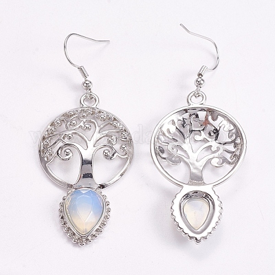 Латунь болтающийся серьги&nbsp;EJEW-G240-B02-1