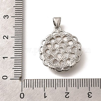 Латунь с резными подвесками из натуральных ракушек KK-Z091-05P-01-1