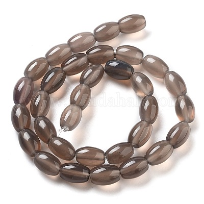 Серые натуральные бусины из агата &nbsp;G-B106-B04-01-1