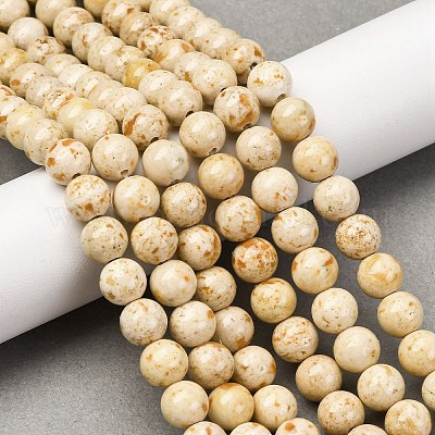 Нити из натурального окрашенного мрамора G-P593-8mm-06-1