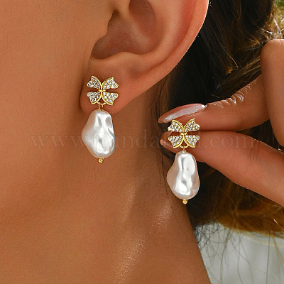 Латунь серьги WP9608-1-1