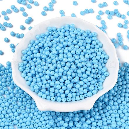 Непрозрачная выпечка окрашены стеклянные бусины DGLA-T004-03A-1
