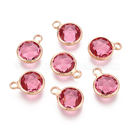 Латунь стекло подвески золотой тон GLAA-ZX008-24J-G-1