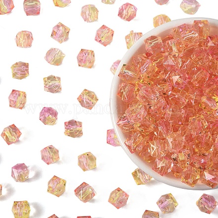 300 шт. двухцветные прозрачные акриловые бусины&nbsp;ACRP-YW0001-16A-1