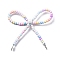 Alloy & Glass Seed Beads Bowknot Chandelier Component Links, Platinum, Colorful, 45~70x38~69x7mm, Hole: 1~1.6mm, Bead: 3~3.5mm