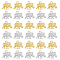 120Pcs 2 Colors Metal Alloy Charms, Elephant, Platinum & Golden, 12x14x2.5mm, Hole: 1mm, 60pcs/color
