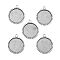 Tibetan Style Antique Silver Alloy Flat Round Pendant Cabochon Settings, Cadmium Free & Lead Free, Tray: 25mm, 35x30x2mm, Hole: 2mm