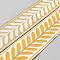 Polyester Ribbons, Leaf Pattern, Gold, 2-3/8 inch(60mm), about 27.34 Yards(25m)/Roll