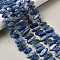 Natural Kyanite Beads Strands, Nuggets, with Seed Beads, Grade A, 9~16x4~8x3~8mm, Hole: 0.9mm, about 47~55pcs/strand, 15.35~16.14''(39~41cm)