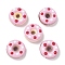 Handmade Porcelain Enamel Beads, Donut, Bright Glazed Porcelain, Pearl Pink, 18.5x7.5~10mm, Hole: 2mm