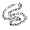 304 Stainless Steel Cable Chain Necklaces for Men Women, Stainless Steel Color, 18.03 inch(45.8cm)