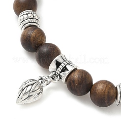 Браслеты с подвесками из цветочного сплава&nbsp;BJEW-JB12354-02