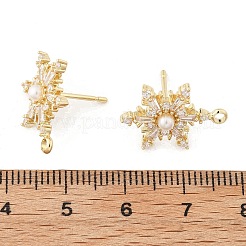 Латунные серьги-гвоздики из циркония&nbsp;LS-KK-K371-34G