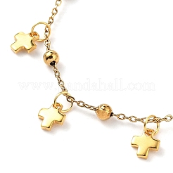 Браслеты на ногу из нержавеющей стали 304 с кисточками и цепочкой для женщин&nbsp;AJEW-AN00676