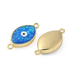 Латунные синтетические опаловые подвески-коннекторы от сглаза&nbsp;G-P579-01B-G