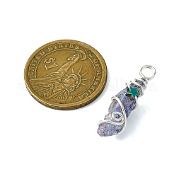 Гальванические хрустальные подвески природного кварца&nbsp;PALLOY-JF02801-03