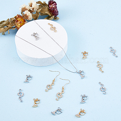 20 шт. 4 подвески из сплава со стразами в стиле стойки&nbsp;ALRI-FH0001-15