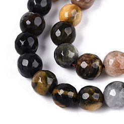 Окрашенные природные белый нефрит бисер пряди&nbsp;G-T139-8mm-60-17