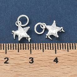 925 серебряная подвеска со звездами из прозрачного фианита паве&nbsp;STER-H119-03S