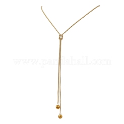Колье-лариата с цепочкой из нержавеющей стали 304.&nbsp;NJEW-JN05887