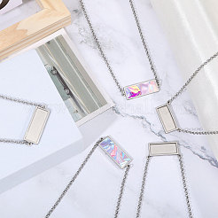 10 шт. 2 стиля 304 нержавеющая сталь цепочка роло ожерелья изготовление&nbsp;NJEW-CA00001