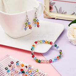 400шт 10 цвета гальванические стеклянные бусины&nbsp;EGLA-YW0001-15