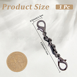 1 шт. черный кожаный сплав pu chain удлинитель для кошелька ремешка для изготовления кошелька&nbsp;PURS-CL0001-10C