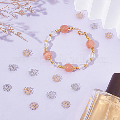 200 шт. двухцветные латунные колпачки для бусин&nbsp;KK-UN0004-97