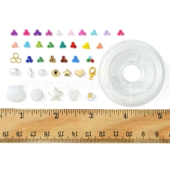 Наборы для изготовления браслетов из стеклянных бусин своими руками&nbsp;DIY-FS0006-54B