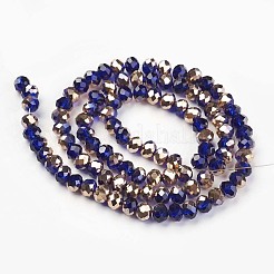 Гальванические непрозрачные стеклянные бусины&nbsp;EGLA-A034-P6mm-N