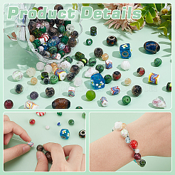 1 набор стеклянных бусин&nbsp;GLAA-PH0003-62B