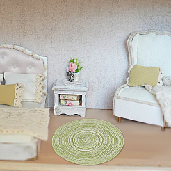 8шт. 8-х цветные коврики для кукольного домика из полиэстера&nbsp;DJEW-OC0001-38