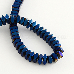 Гальванизировать немагнитных синтетический гематит бисер пряди G-R259-10F