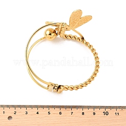 Шарнирные браслеты из нержавеющей стали 304 для женщин&nbsp;BJEW-Z109-01G-02