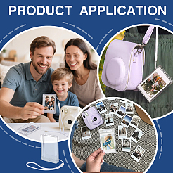 3-дюймовый пластиковый прямоугольный фотобокс с подвесным украшением&nbsp;DIY-WH0504-833