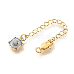 Латунный натуральный лазурит заканчивается цепочкой&nbsp;KK-K398-09G