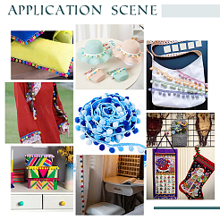 6.5 ярд полиэстеровых помпонов градиентного цвета с бахромой и кружевной отделкой&nbsp;SRIB-PH0001-41