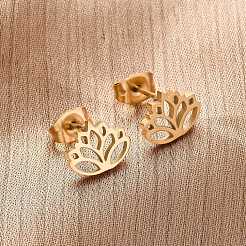 Серьги-гвоздики из нержавеющей стали 304&nbsp;EJEW-I311-03B-G